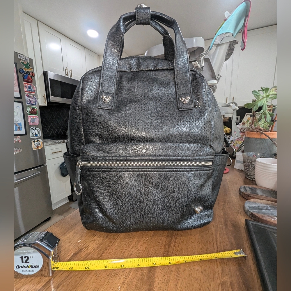 Disney Black Backpack With Structured Shape And T… - image 1